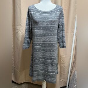 Gray Patterned Women's Dress